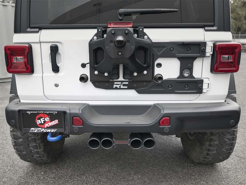 aFe — aFe Rebel Series 2.5in. 304 SS C/B Exhaust System 2018 Jeep Wrangler (JL) V6-3.6L - Black Tip
Cat-Back Exhaust - view 6
