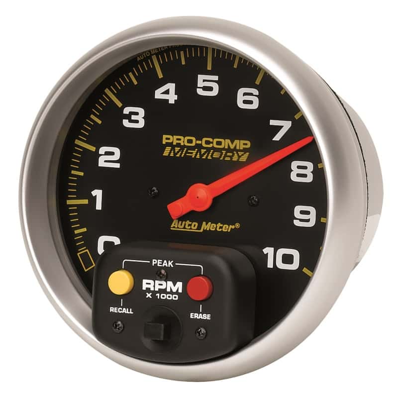 AutoMeter — Autometer Pro-Comp 5 inch 10K RPM with Peak Memory In-Dash Tachometer
5" TACH, 10,000 RPM, - view 6