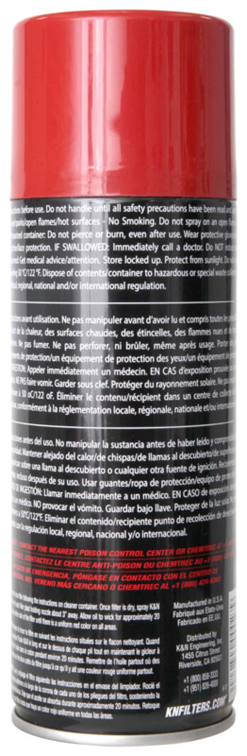 K&N Engineering — K&N 12.25 oz. Aerosol Air Filter Oil
Air Filter Oil-12.25
Filter Oil - view 3