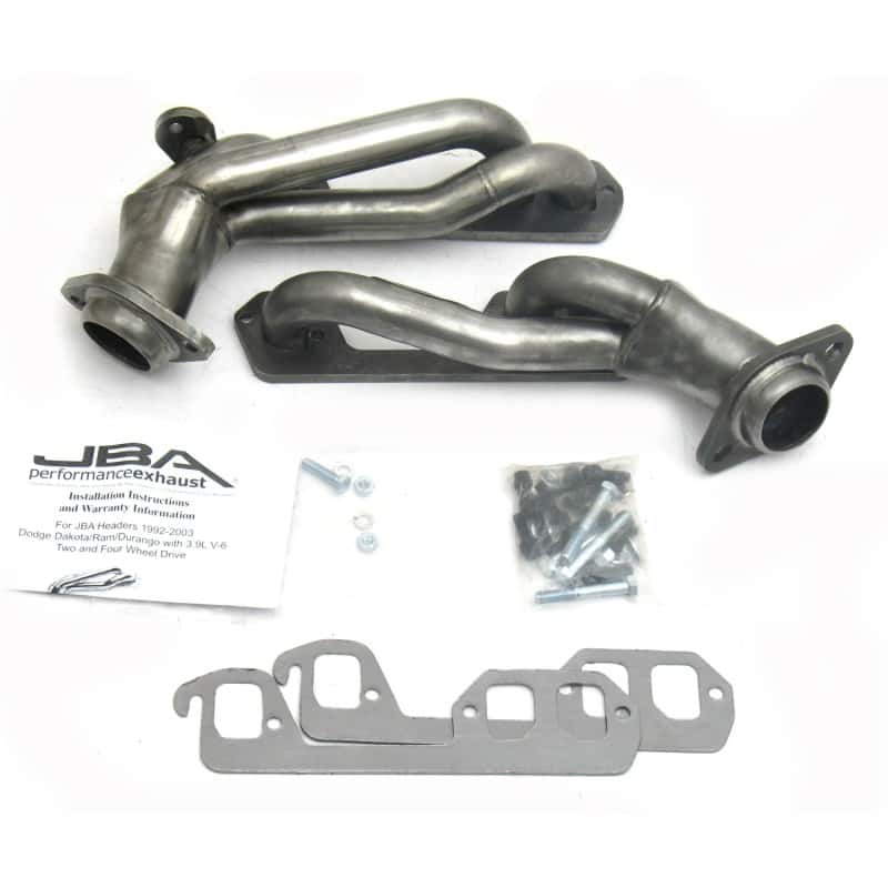 JBA — JBA 92-95 Dodge Truck 3.9L V6 1-1/2in Primary Raw 409SS Cat4Ward Header
Exhaust Header - view 2