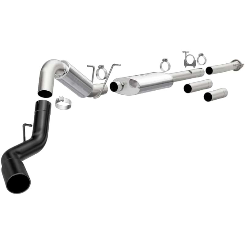 Magnaflow — MagnaFlow 11-19 GM 2500/3500 6.0L 4in Single Passenger Side Rear Exit Cat-Back Exhaust w/Black Tips
Cat-Back - view 1