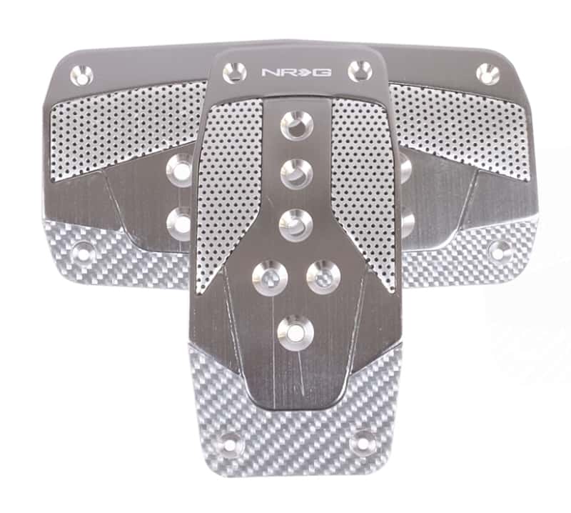 NRG — NRG Aluminum Sport Pedal A/T - Gunmetal w/Silver Carbon - view 2