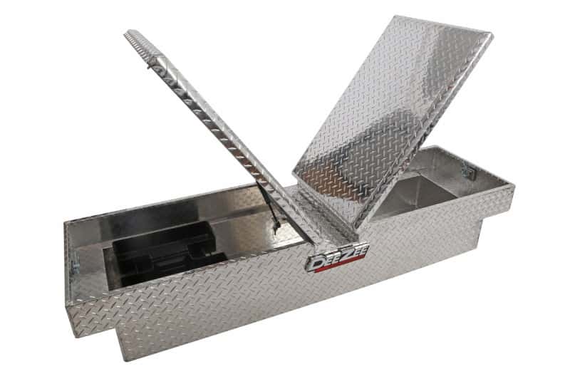 Dee Zee — Dee Zee Universal Tool Box - Red Crossover - Double BT Alum Full Size
ToolBxTrkBedRTR - view 3