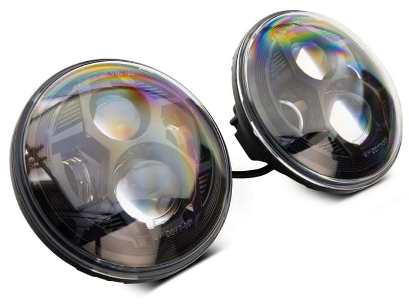 Raxiom — Raxiom 07-18 Jeep Wrangler JK 7-In LED Headlights- Blk Housing (Clear Lens)
Headlights - view 2