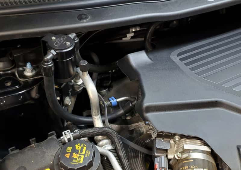 J&L — J&L 13-19 Ford Explorer Sport EcoBoost V6 Passenger Side Oil Separator 3.0 - Black Anodized
Oil Separator - view 2