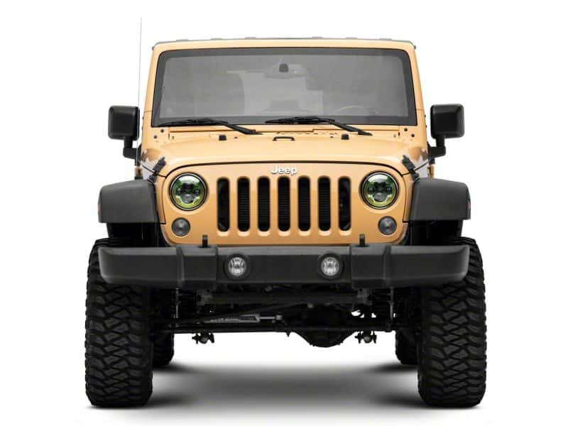 Raxiom — Raxiom 07-18 Jeep Wrangler JK 7-In LED Headlights Green Housing- Clear Lens
Headlights - view 10