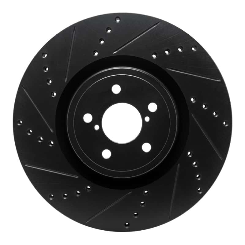 R1 Concepts — R1 03-25 Subaru Impreza Front Left Drilled & Slotted Black Brake Rotor
R1 Brake Rotor Drill - view 1