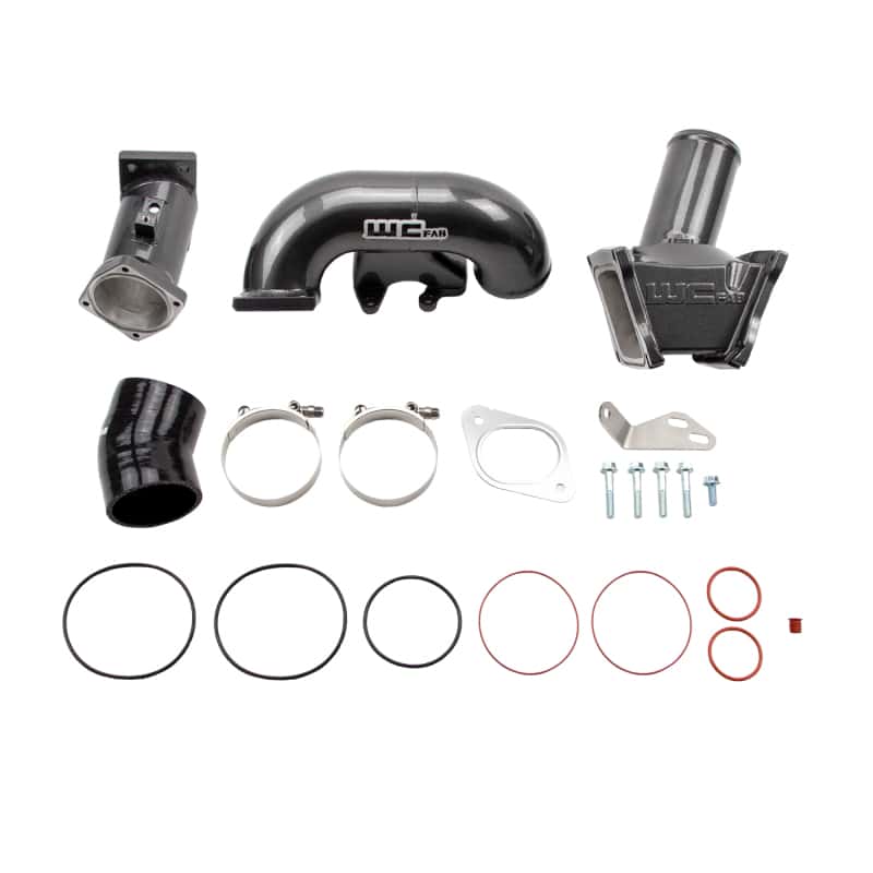 Wehrli — Wehrli 2007.5-10 Chevrolet Duramax LMM 3in. Y-Bridge Kit - Cat Yellow
Y-Bridge Kit LMM CAT - view 1