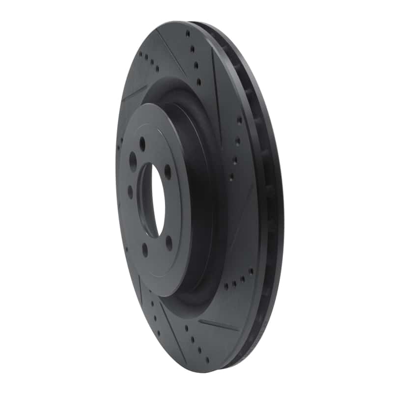 R1 Concepts — R1 2013-2025 Land Rover Defender 110 Rear Right Drilled & Slotted Black Brake Rotor
R1 Brake Rotor Drill - view 2