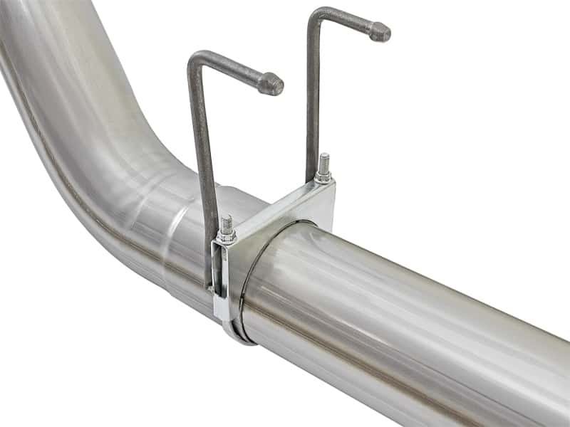 aFe — aFe ATLAS 5in DPF-Back Alum Steel Exhaust System w/Polished Tip 2017 Ford Diesel Trucks V8-6.7L (td)
Turbo-Back Exhaust - view 4