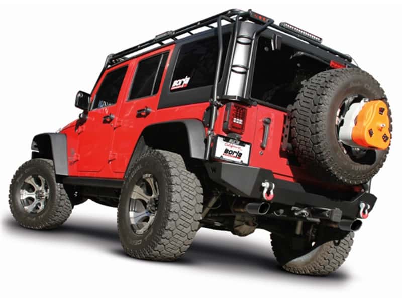 Borla — Borla 12-16 Jeep Wrangler 3.6L AT/MT 4DR 4WD S SQ RL AC SR 2.5in 2in TIP 3.5inx3.28in Black Chrome
Cat-Back System
ExhstSysKt - view 6