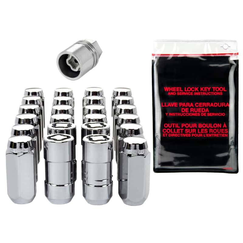 McGard — McGard 6 Lug Hex Install Kit w/Locks (Cone Seat Nut) M14X1.5 / 13/16 Hex / 1.945in. L - Chrome - view 1