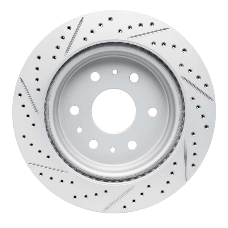 R1 Concepts — R1 19-26 Cadillac Escalade Rear Right Drilled & Slotted Geo-Carbon Rotor - view 5