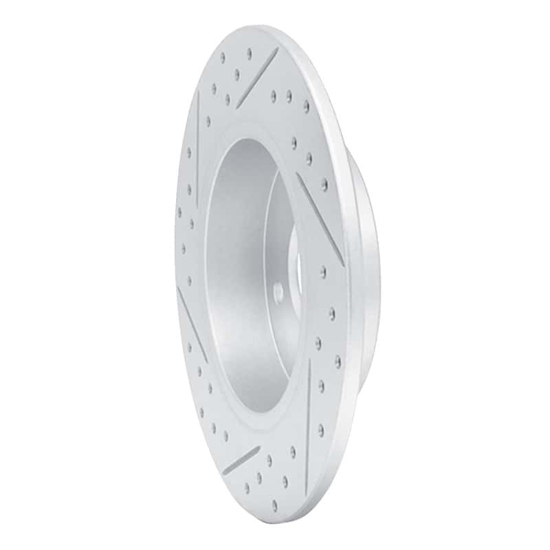 R1 Concepts — R1 04-06 Nissan Sentra Rear Right Drilled & Slotted Geo-Carbon Rotor - view 4