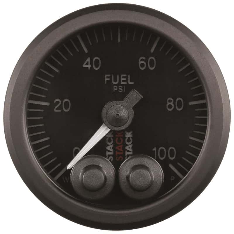 AutoMeter — Autometer Stack Instruments Pro Control 52mm 0-100 PSI Fuel Pressure Gauge - Black (1/8in NPTF Male)
Ga FuelP PC B 100psi - view 1