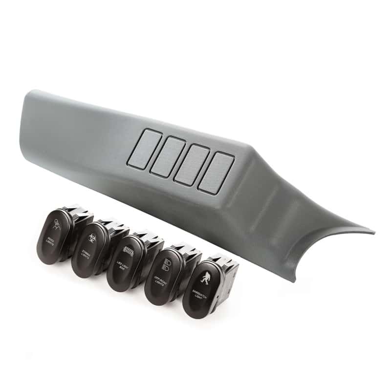 Rugged Ridge — Rugged Ridge Etched A-Pillar 4 Switch Pod Kit LHD 07-10 JK
RkrSwitchandCoverSet
OFFROAD_INTERIOR - view 2