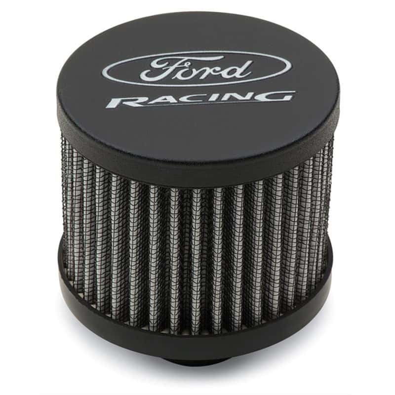 Ford Racing — Ford Racing Black Crinkle Unshielded Breather w/Ford Racing Logo
VlvCvrBreatherStd - view 1