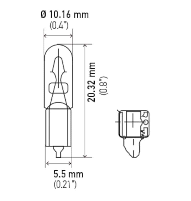 Hella — Hella Bulb 73 12V 11W W21X49D T175 (2)
73TB Incan Bulb - view 4