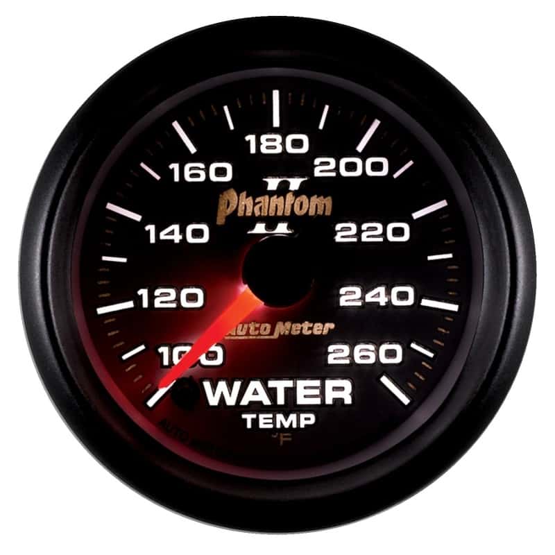 AutoMeter — Autometer Phantom II 52mm Full Sweep Electronic 100-260 Deg F Water Temperature Gauge
2-1/16" WATER TEMP, - view 4