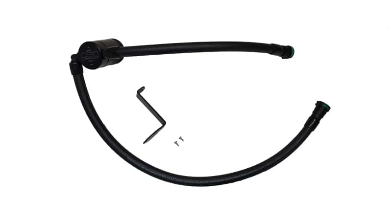 J&L — J&L 23-26 Ford F-250/F-350 6.8L;7.3L Oil Separator 3.0 Passenger Side - Black Anodized
Oil Separator - view 1
