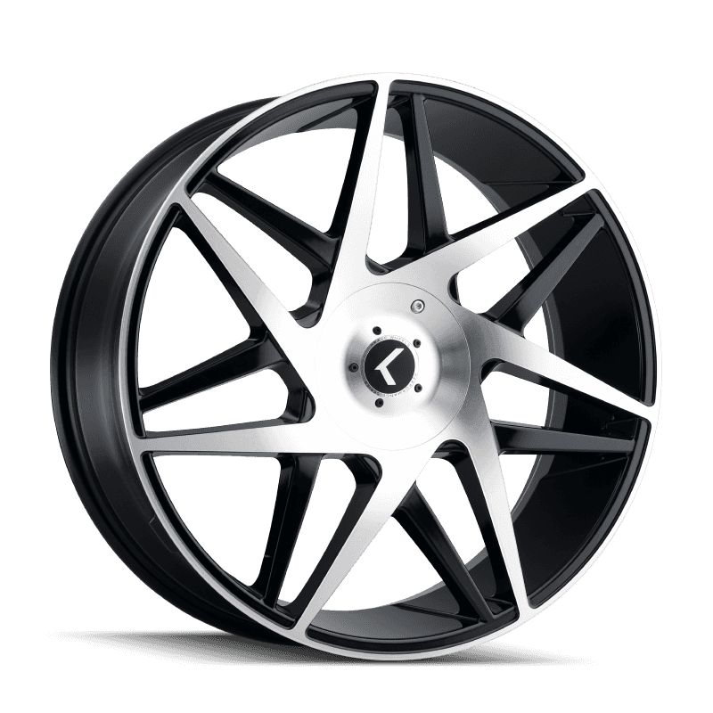 Kraze Wheels — Kraze KR192 Phase 22x8.5 / 5x115/120 BP / 38mm Offset / 74.1mm Hub Gloss Black Machined Wheel
KRAZE KR192 - view 1