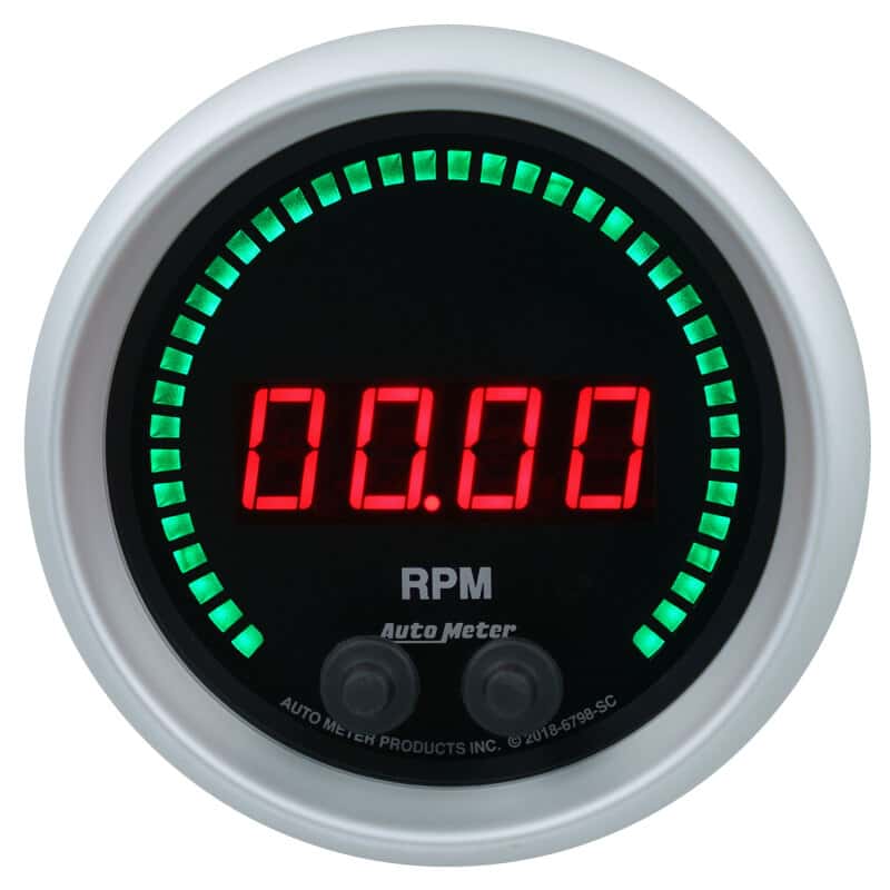 AutoMeter — Autometer 85.7mm Black 0-16K RPM Tachometer Sport-Comp Elite Digital Gauge - view 3