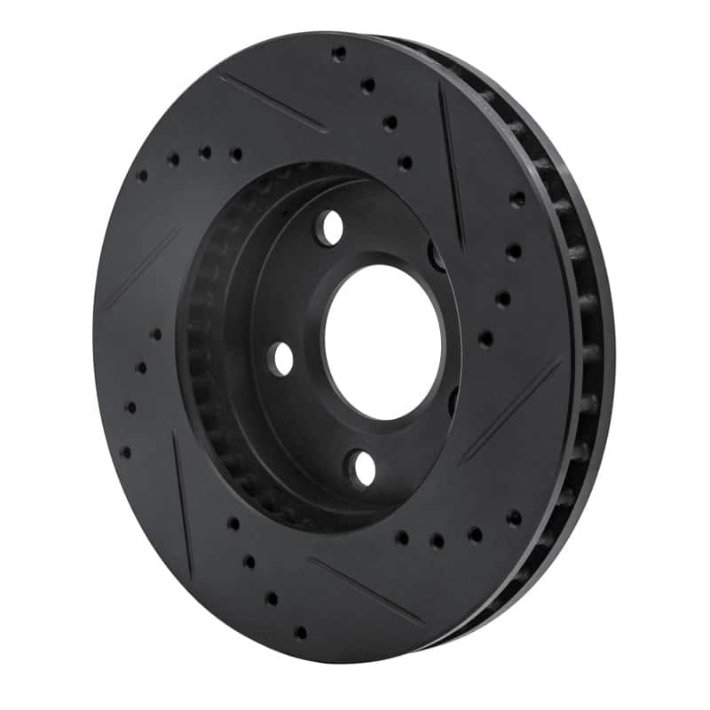 R1 Concepts — R1 1990-1997 Buick LeSabre Front Left Drilled & Slotted Black Brake Rotor
R1 Brake Rotor Drill - view 4