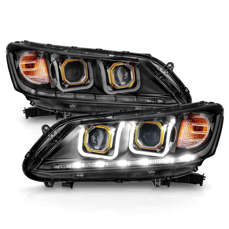 ANZO — ANZO 2013-2015 Honda Accord (4dr ONLY) Projector Headlights w/ U-Bar Black
Head Light Set
HdLtSet - view 9