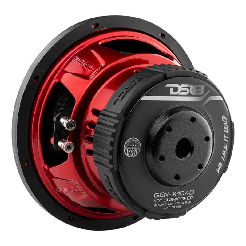 DS18 — DS18 10in 400 Watts RMS 4 ohm DVC Subwoofer Ferrite Motor And Dual Voice Coils - view 1