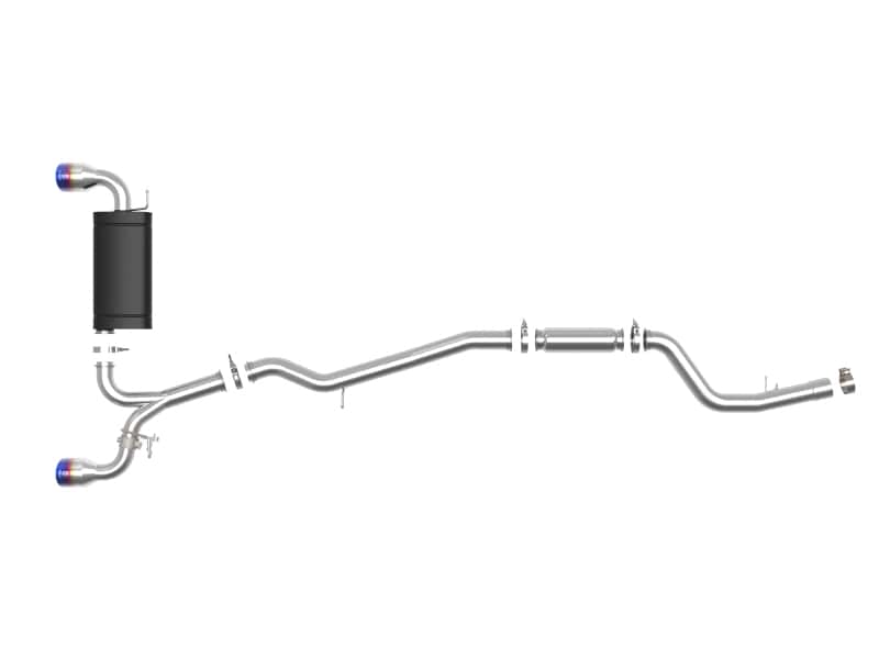 aFe — aFe POWER Takeda 2020 Toyota Supra L6-3.0L (t) 3in-2.5in 304 SS CB Exhaust Blue Flame Tips
Cat-Back Exhaust - view 4