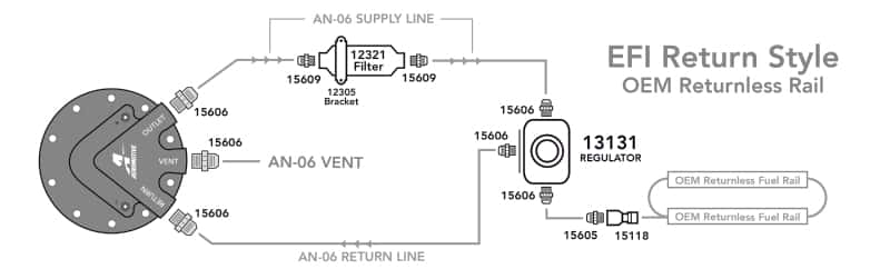 Aeromotive — Aeromotive Phantom 200 Fuel System - Return Style w/3/8in Quick Connect
System/Kit - view 5