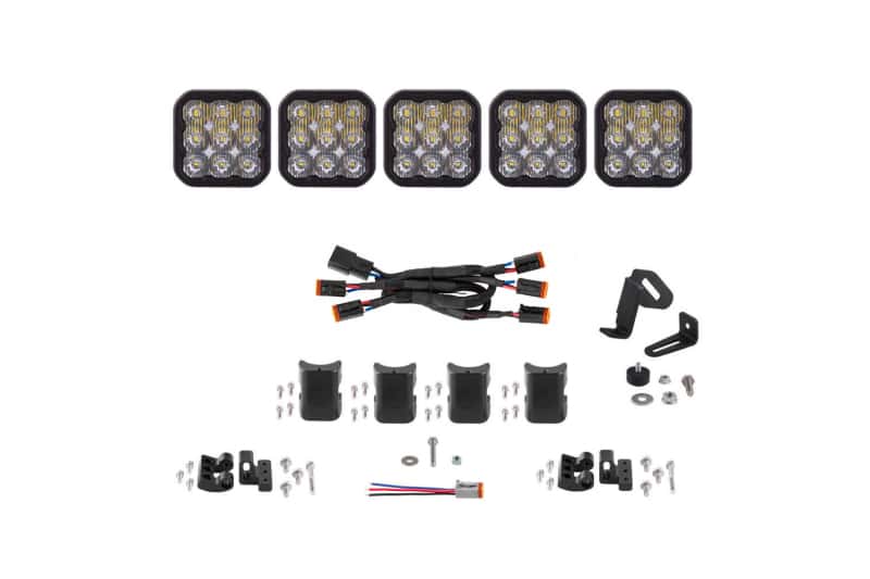 Diode Dynamics — Diode Dynamics SS5 Sport Universal CrossLink 5-Pod Lightbar - White Driving - view 1