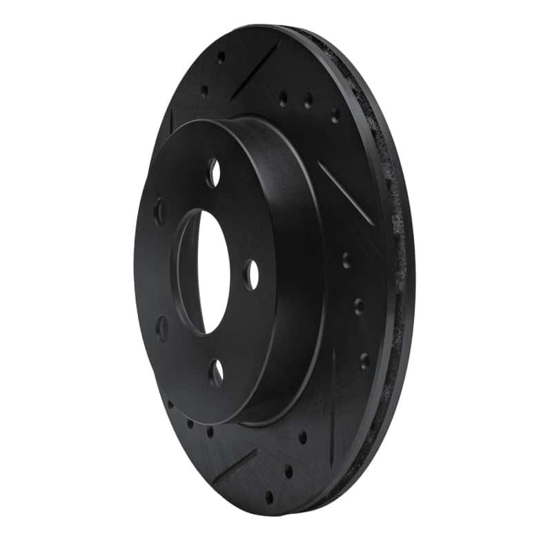 R1 Concepts — R1 93-98 Ford Thunderbird Rear Left Drilled & Slotted Black Brake Rotor
R1 Brake Rotor Drill - view 2
