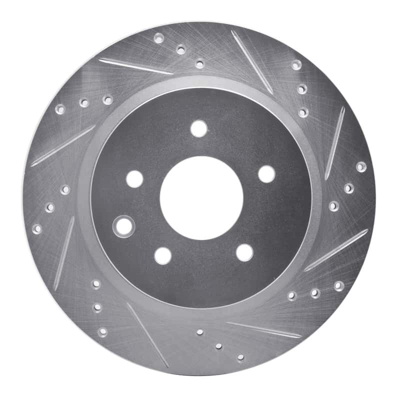 R1 Concepts — R1 09-20 Nissan 370Z Rear Right Drilled & Slotted Silver Brake Rotor
R1 Brake Rotor Drill - view 1