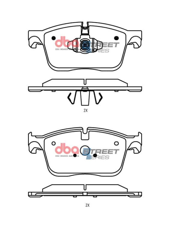 DBA — DBA 20-22 Jaguar F-Pace 350mm Front Rotor Front Street Series Brake Pads
Brake Pad - view 1