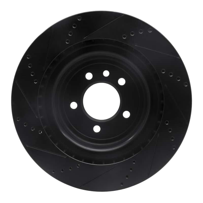 R1 Concepts — R1 2013-2025 Land Rover Defender 110 Rear Right Drilled & Slotted Black Brake Rotor
R1 Brake Rotor Drill - view 5