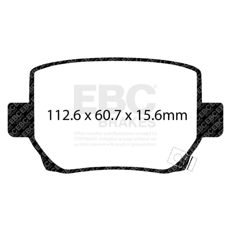 EBC — EBC 2020+ Tesla Model Y Electric Performance Bluestuff Rear Brake Pads
Disc Brake Pad - view 5