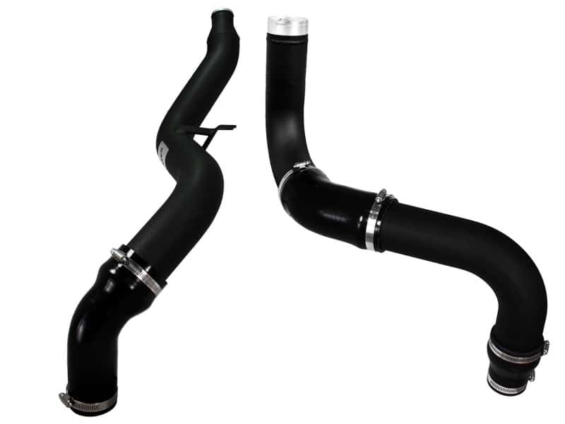 aFe — aFe Bladerunner 3in Black Intercooler Hot and Cold Side Tubes 14-15 Dodge Ram 1500 EcoDiesel V6 3.0L
Charge Pipe Kit - view 2