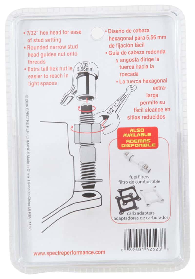 Spectre — Spectre Carburetor Stud Kit w/Hardware 2in. - view 4