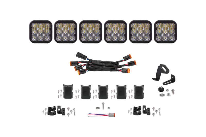 Diode Dynamics — Diode Dynamics SS5 Sport Universal CrossLink 6-Pod Lightbar - White Driving - view 1