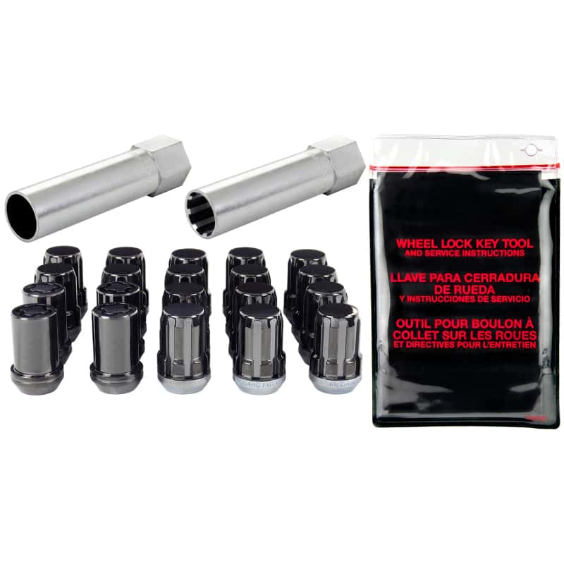 McGard — McGard SplineDrive Tuner 5 Lug Install Kit w/Locks & Tool (Cone) M12X1.5 / 13/16 Hex - Blk - view 5