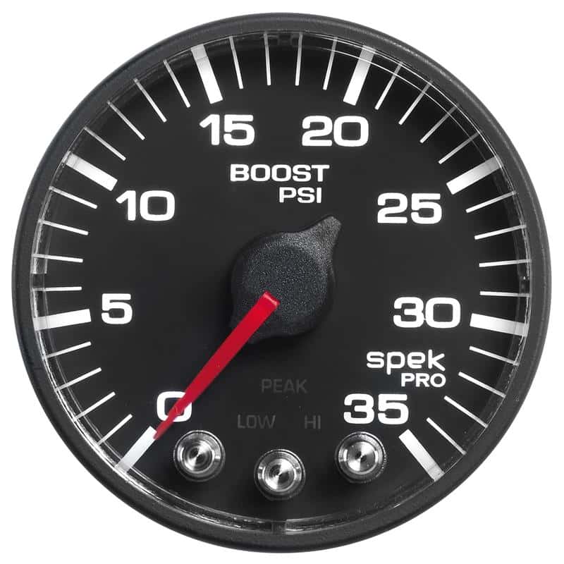 AutoMeter — Autometer Spek-Pro Gauge Boost 2 1/16in 35psi Stepper Motor W/Peak & Warn Black/Black
GA 2" BST 35 BFB SPK - view 1