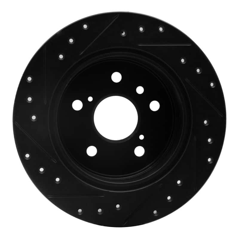R1 Concepts — R1 99-03 Lexus RX300 Rear Right Drilled & Slotted Black Brake Rotor
R1 Brake Rotor Drill - view 5