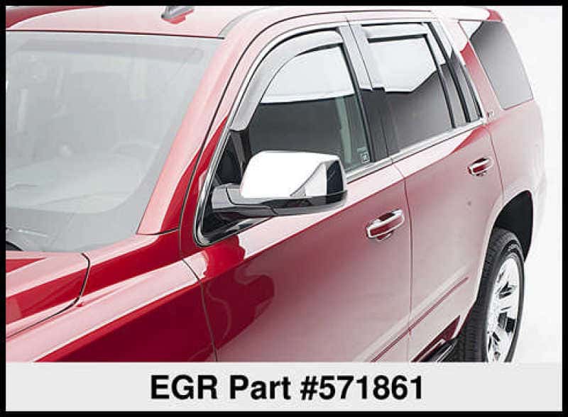 EGR — EGR 15+ Chevy Tahoe/GMC Yukon In-Channel Window Visors - Set of 4 (571861)
IN-CHANNEL SMOKE 4p
571861-IC4-S - view 5