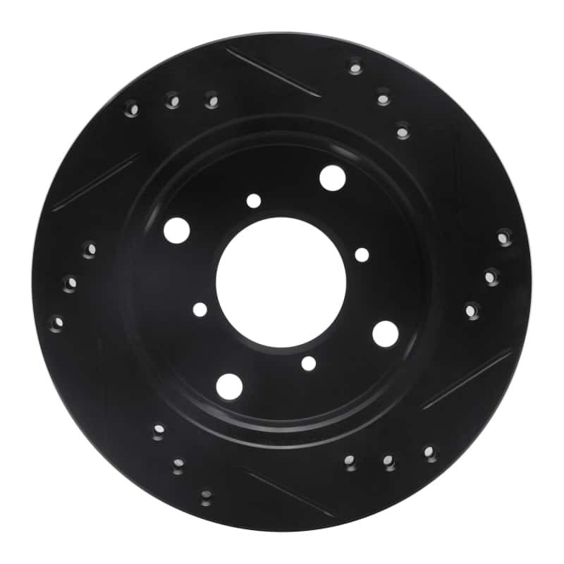 R1 Concepts — R1 89-01 Chevrolet Metro Front Left Drilled & Slotted Black Brake Rotor
R1 Brake Rotor Drill - view 5