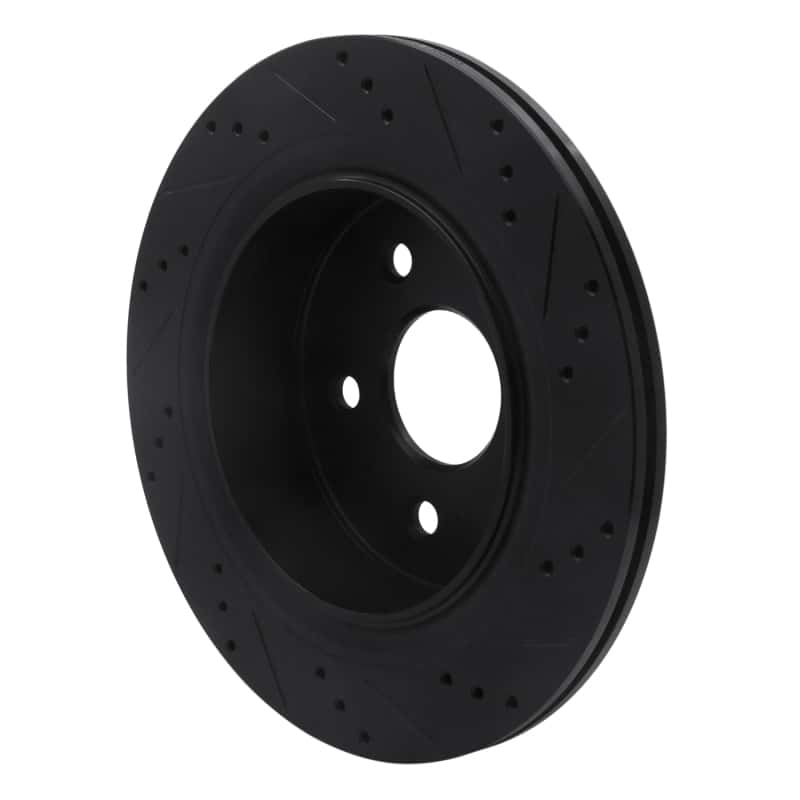 R1 Concepts — R1 02-24 Chrysler ASPEN Rear Left Drilled & Slotted Black Brake Rotor
R1 Brake Rotor Drill - view 4