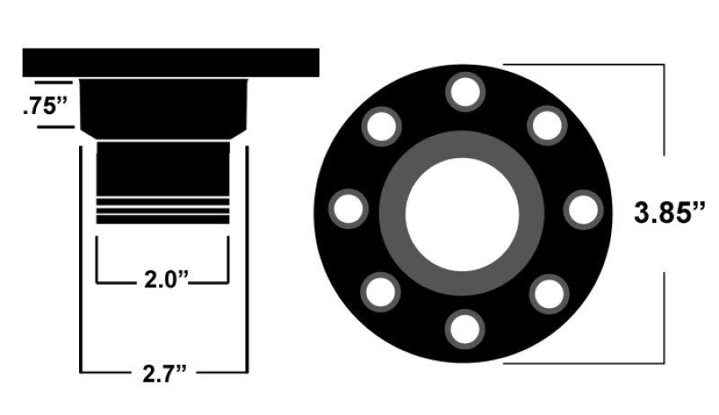 Ridetech — Ridetech Universal Locking Gas Cap (Black Anodized)
Gas Cap Black Univer - view 2