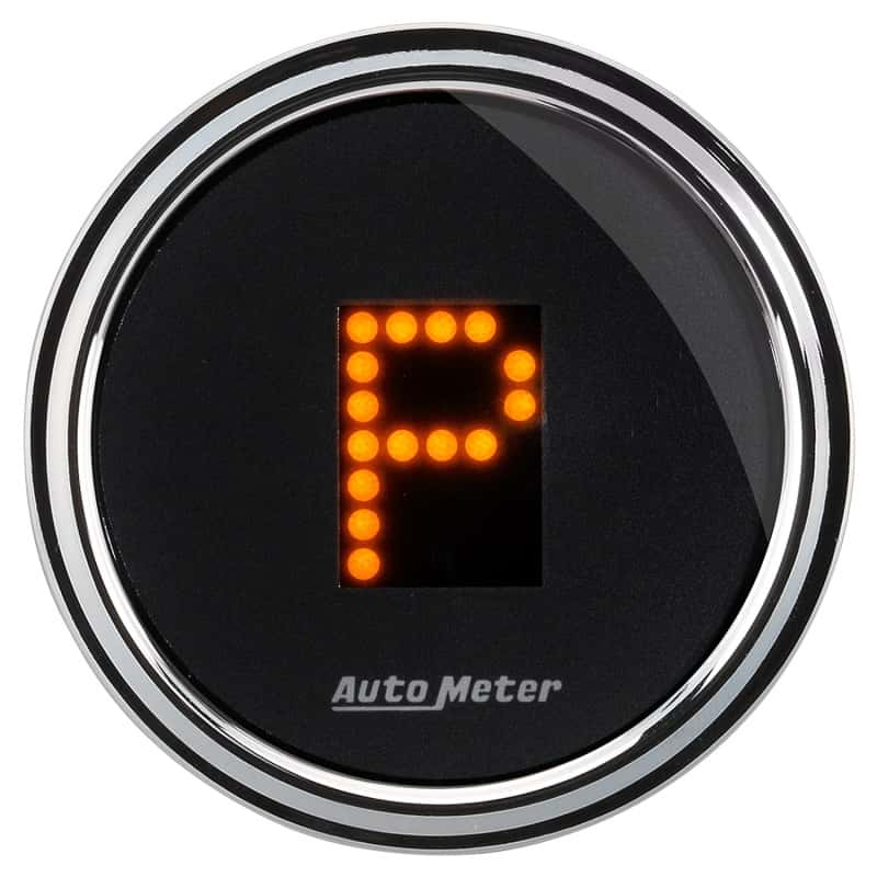 AutoMeter — Autometer Designer 2-1/16in Chrome Domed Lens Black Dial PRNDL Gauge
GA 2" GEAR POS DB - view 4