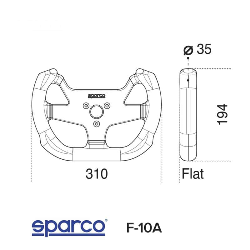 SPARCO — Sparco F10A Suede Black Steering Wheel - view 3