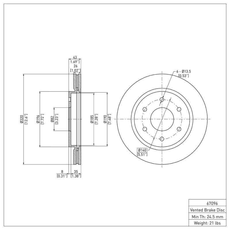 DFC — DFC 05-07 Infiniti QX56 Front GeoSPEC Coated Rotor
DFC Brake Rotor - view 6